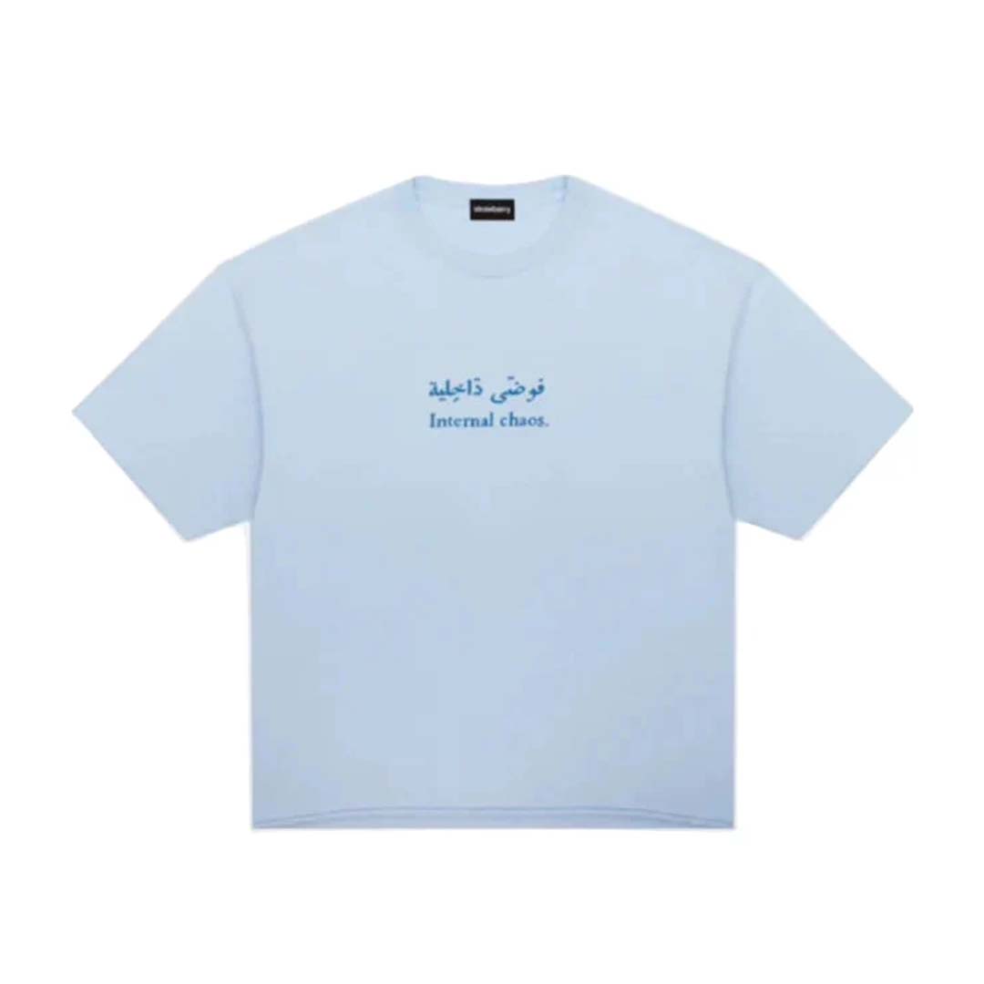 Strawberry Brand Internal Chaos Tee Blue by Strawberry Brand - NWAHYPE No.1 for streetwear T-Shirts in USA