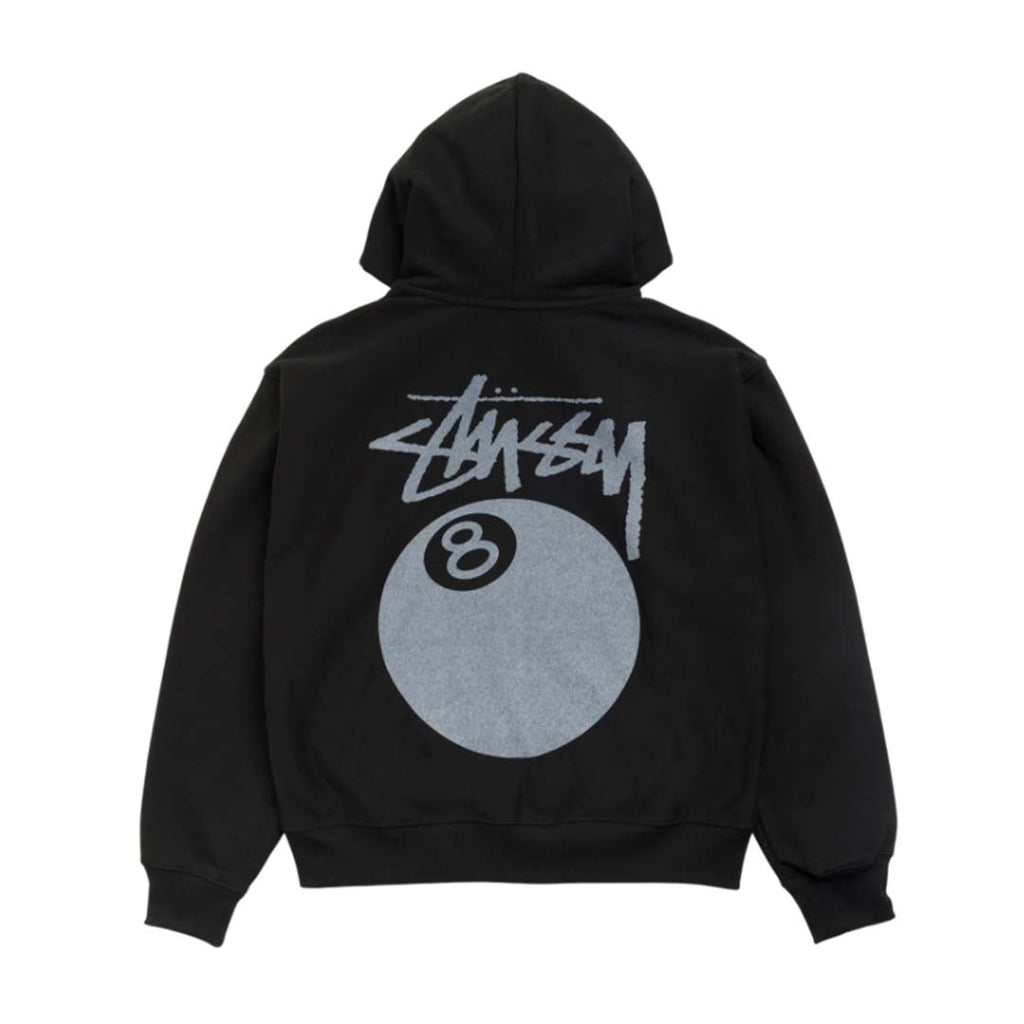 Stussy 8 Ball Zip Up Hoodie Black by Stussy - NWAHYPE No.1 for streetwear Hoodies in USA