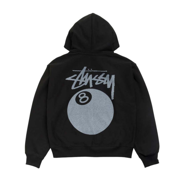 Stussy 8 Ball Zip Up Hoodie Black by Stussy - NWAHYPE No.1 for streetwear Hoodies in USA