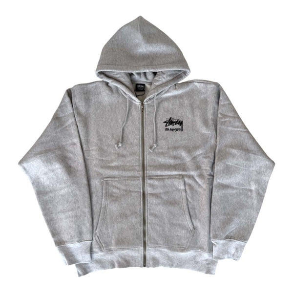 Stussy Ash Heather Grey Chapter Los Angeles Zip Up Hoodie by Stussy - NWAHYPE No.1 for streetwear Hoodies in USA