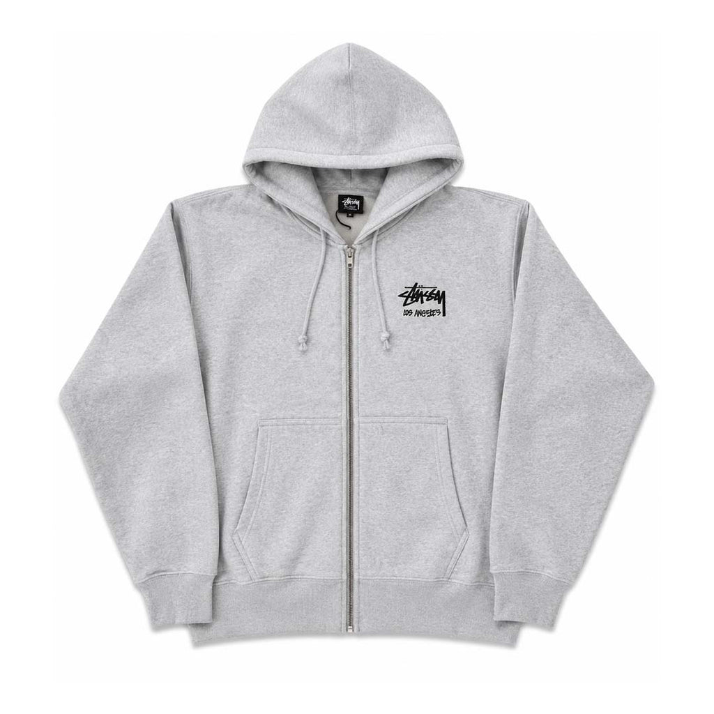 Stussy Ash Heather Grey Chapter Los Angeles Zip Up Hoodie by Stussy - NWAHYPE No.1 for streetwear Hoodies in USA