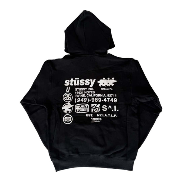 Stussy Black Common Wealth Zip Up Hoodie by Stussy - NWAHYPE No.1 for streetwear Hoodies in USA