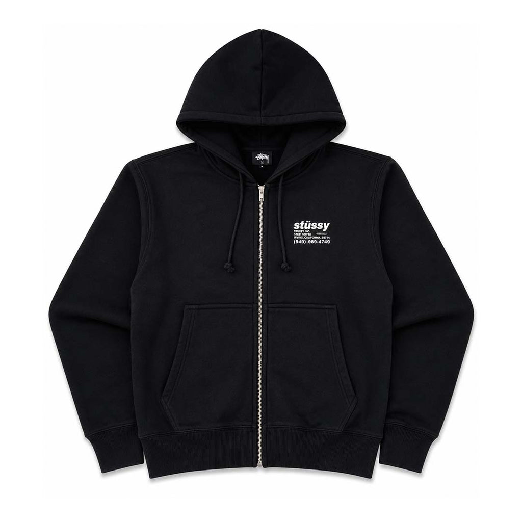 Stussy Black Common Wealth Zip Up Hoodie by Stussy - NWAHYPE No.1 for streetwear Hoodies in USA