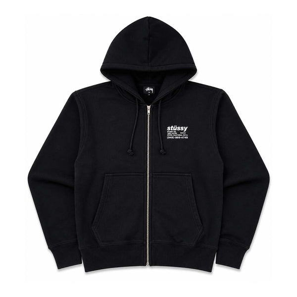 Stussy Black Common Wealth Zip Up Hoodie by Stussy - NWAHYPE No.1 for streetwear Hoodies in USA