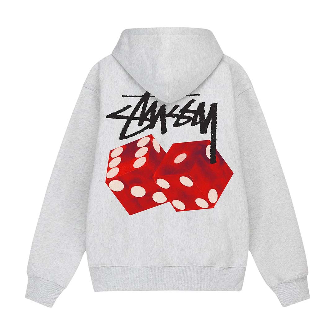 Stussy Diced Out Zip Up Hoodie Grey by Stussy - NWAHYPE No.1 for streetwear Hoodies in USA