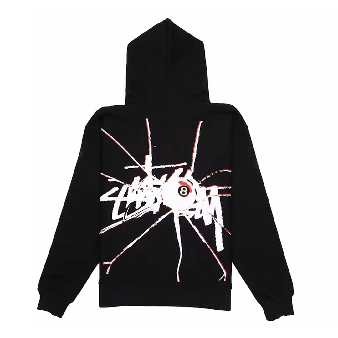 Stussy Shattered Zip Up Hoodie Black by Stussy - NWAHYPE No.1 for streetwear Hoodies in USA