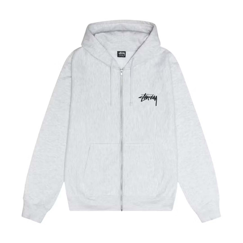 Stussy Shattered Zip Up Hoodie Grey by Stussy - NWAHYPE No.1 for streetwear Hoodies in USA