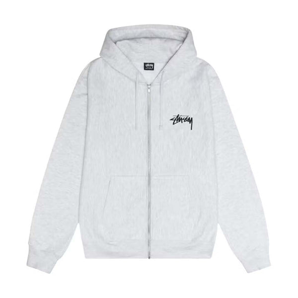 Stussy Shattered Zip Up Hoodie Grey by Stussy - NWAHYPE No.1 for streetwear Hoodies in USA