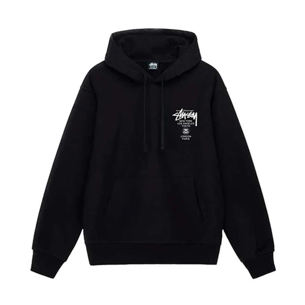 Stussy World Tour Hoodie Black by Stussy - NWAHYPE No.1 for streetwear Hoodies in USA