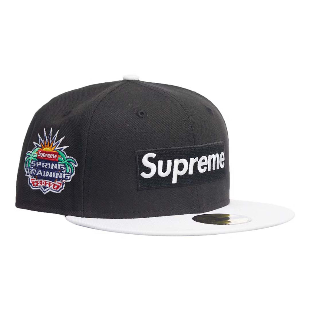 Supreme 2-Tone Box Logo New Era Hat Spring Training Black Grey by Supreme - NWAHYPE No.1 for streetwear Hats in USA