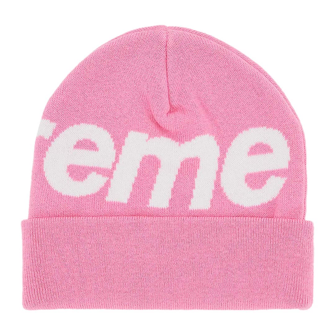 Supreme Big Logo Beanie 'Pink' by Supreme - NWAHype No.1 for streetwear Beanies in USA