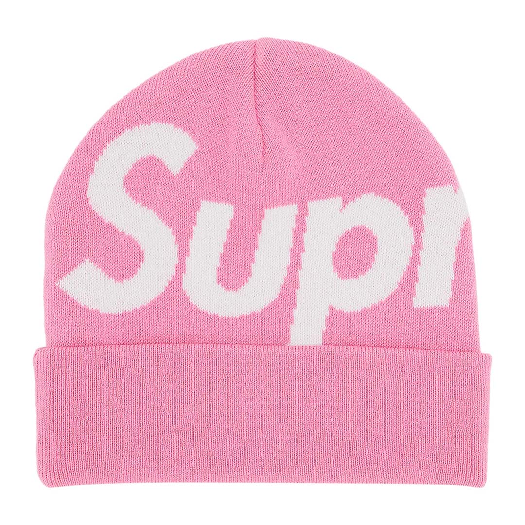 Supreme Big Logo Beanie 'Pink' by Supreme - NWAHype No.1 for streetwear Beanies in USA