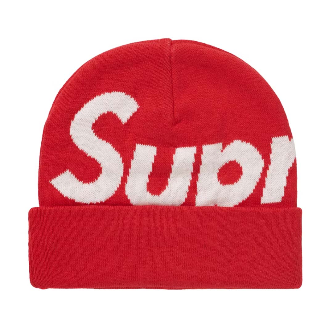 Supreme Big Logo Beanie Red – NWAHYPE