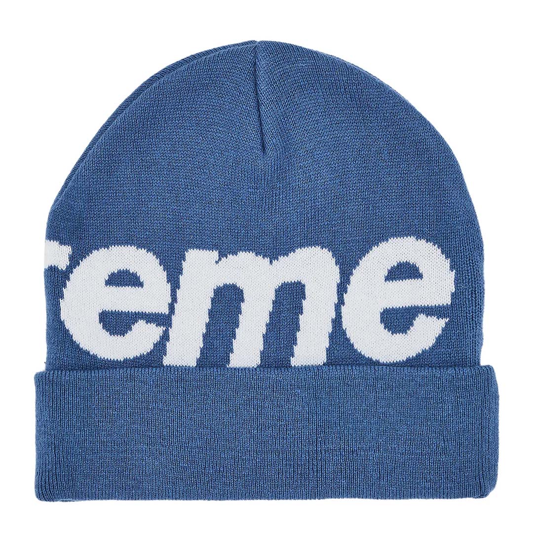 Supreme Big Logo Beanie 'Slate Blue' by Supreme - NWAHype No.1 for streetwear Beanies in USA