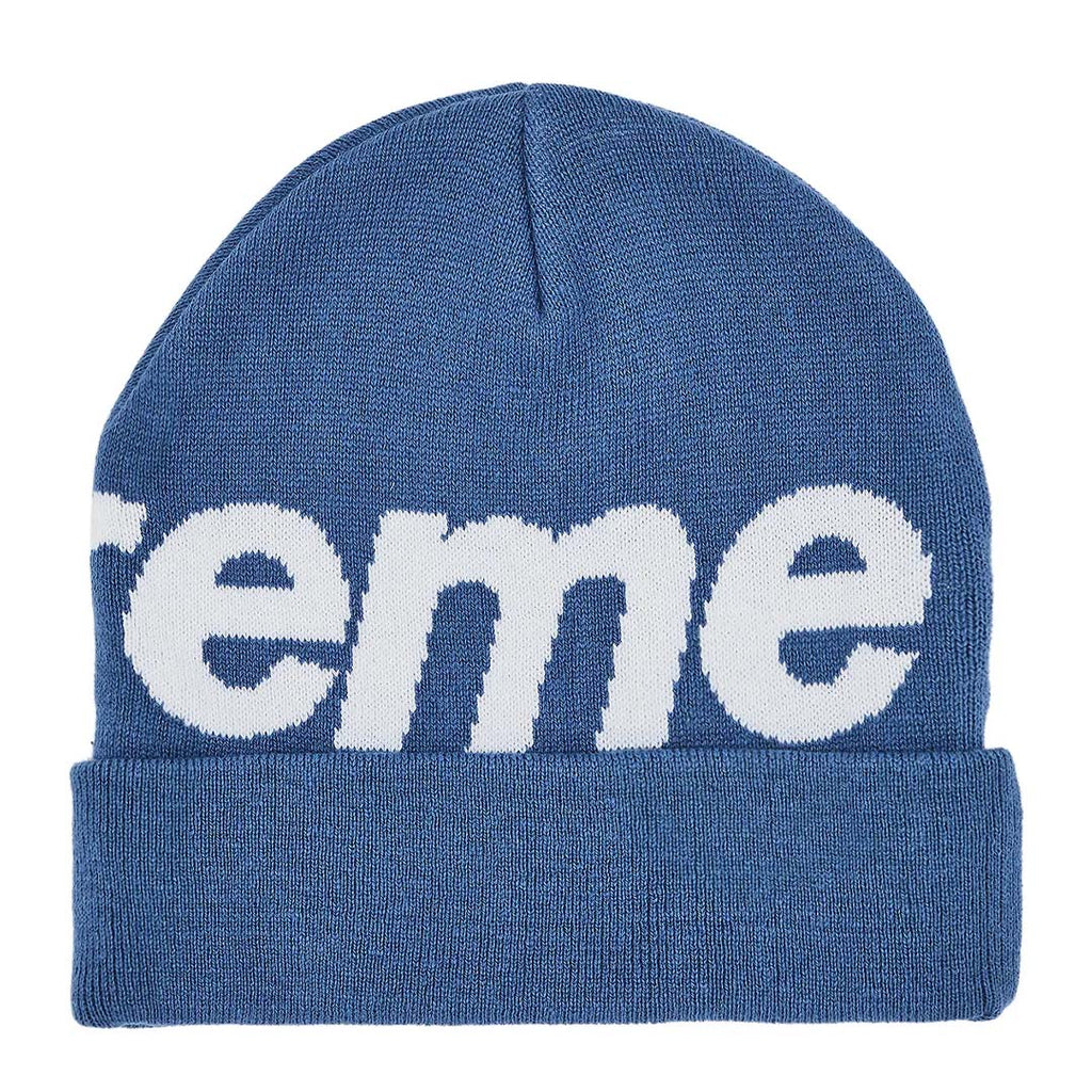 Supreme Big Logo Beanie 'Slate Blue' by Supreme - NWAHype No.1 for streetwear Beanies in USA
