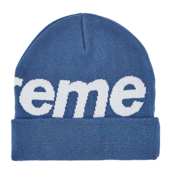 Supreme Big Logo Beanie 'Slate Blue' by Supreme - NWAHype No.1 for streetwear Beanies in USA