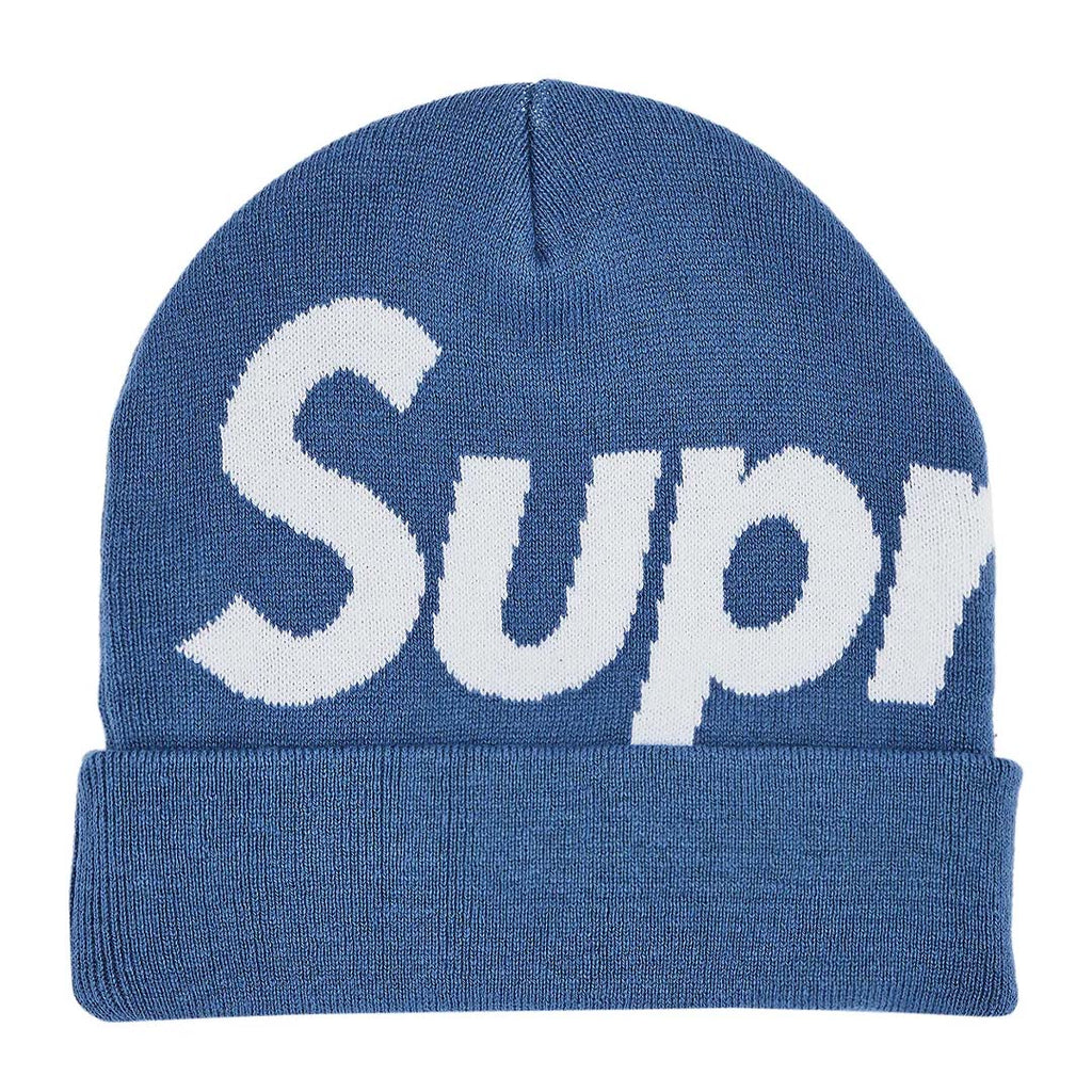 Supreme Big Logo Beanie 'Slate Blue' by Supreme - NWAHype No.1 for streetwear Beanies in USA