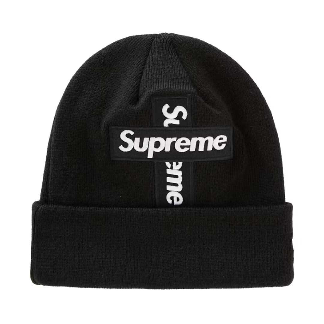 Supreme Black Cross Box Logo Beanie by Supreme - NWAHype No.1 for streetwear Beanies in USA