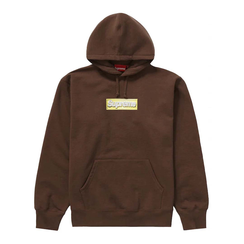 Supreme Bling Box Logo Sweatshirt 'Brown' by Supreme - NWAHYPE No.1 for streetwear Hoodies in USA