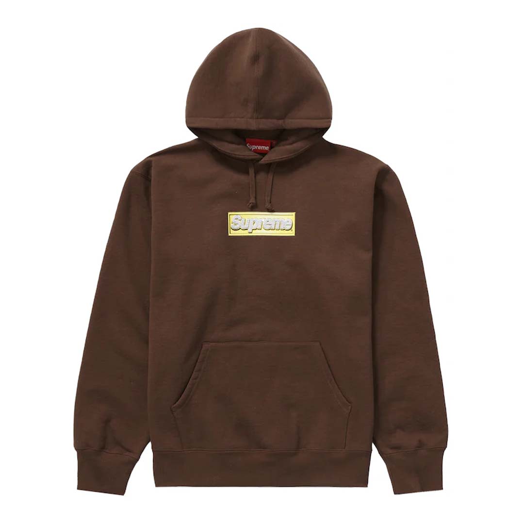 Supreme Bling Box Logo Sweatshirt 'Brown' by Supreme - NWAHYPE No.1 for streetwear Hoodies in USA