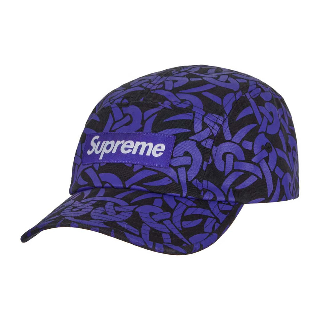 Supreme Celtic Knot Camp Cap Black Blue by Supreme - NWAHYPE No.1 for streetwear Hats in USA