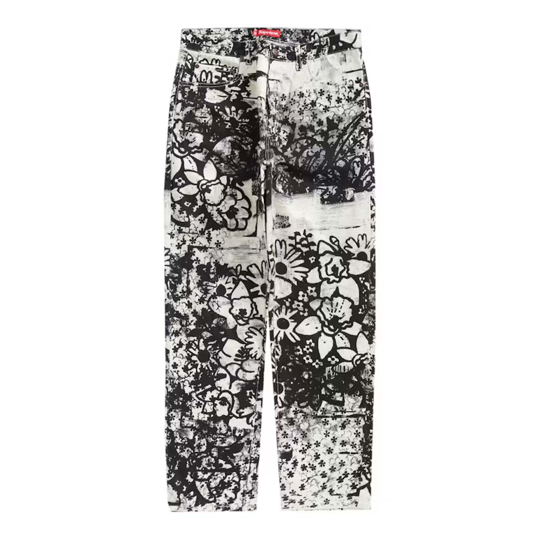 Supreme Christopher Wool Regular Jean Black White by Supreme - NWAHYPE No.1 for streetwear Pants in USA