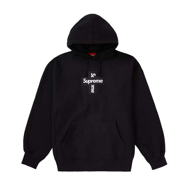 Supreme Cross Box Logo Hoodie Sweatshirt Black by Supreme - NWAHype No.1 for streetwear Hoodies in USA