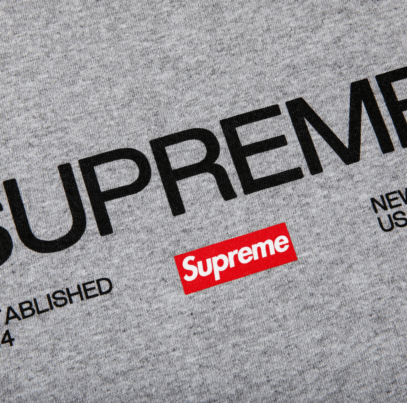 Supreme Est. 1994 Tee 'Heather Grey' by Supreme - NWAHype 1 for streetwear T-Shirts in USA