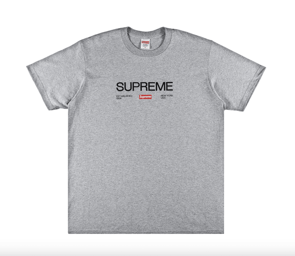 Supreme Est. 1994 Tee 'Heather Grey' by Supreme - NWAHype 1 for streetwear T-Shirts in USA