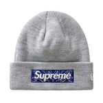 Supreme Grey Navy Paisley Box Logo Beanie by Supreme - NWAHype No.1 for streetwear Beanies in USA