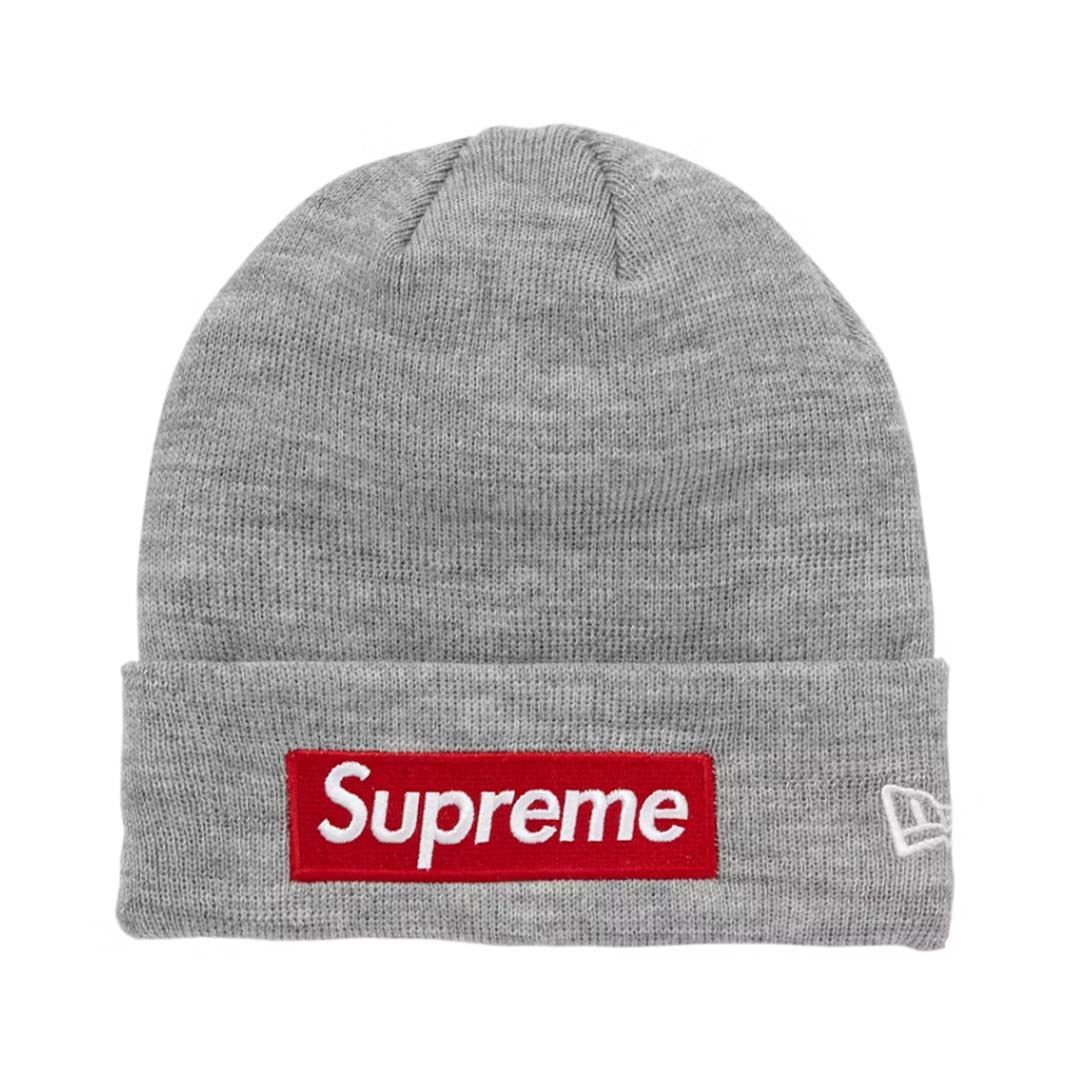 Supreme Grey Red Box Logo Beanie by Supreme - NWAHype No.1 for streetwear Beanies in USA