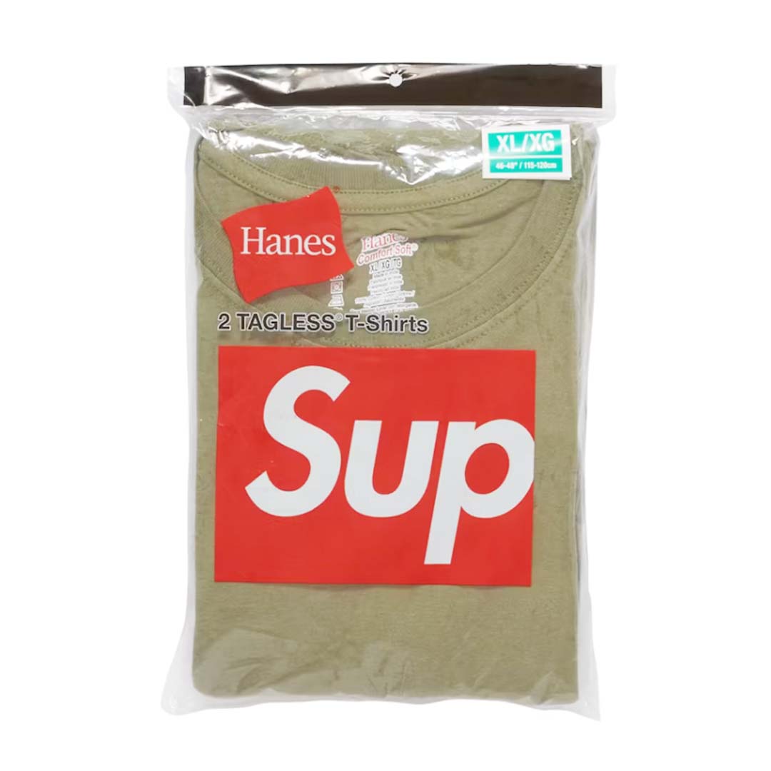 Supreme Hanes Olive Green Tagless Tee by Supreme - NWAHYPE No.1 for streetwear T-Shirts in USA