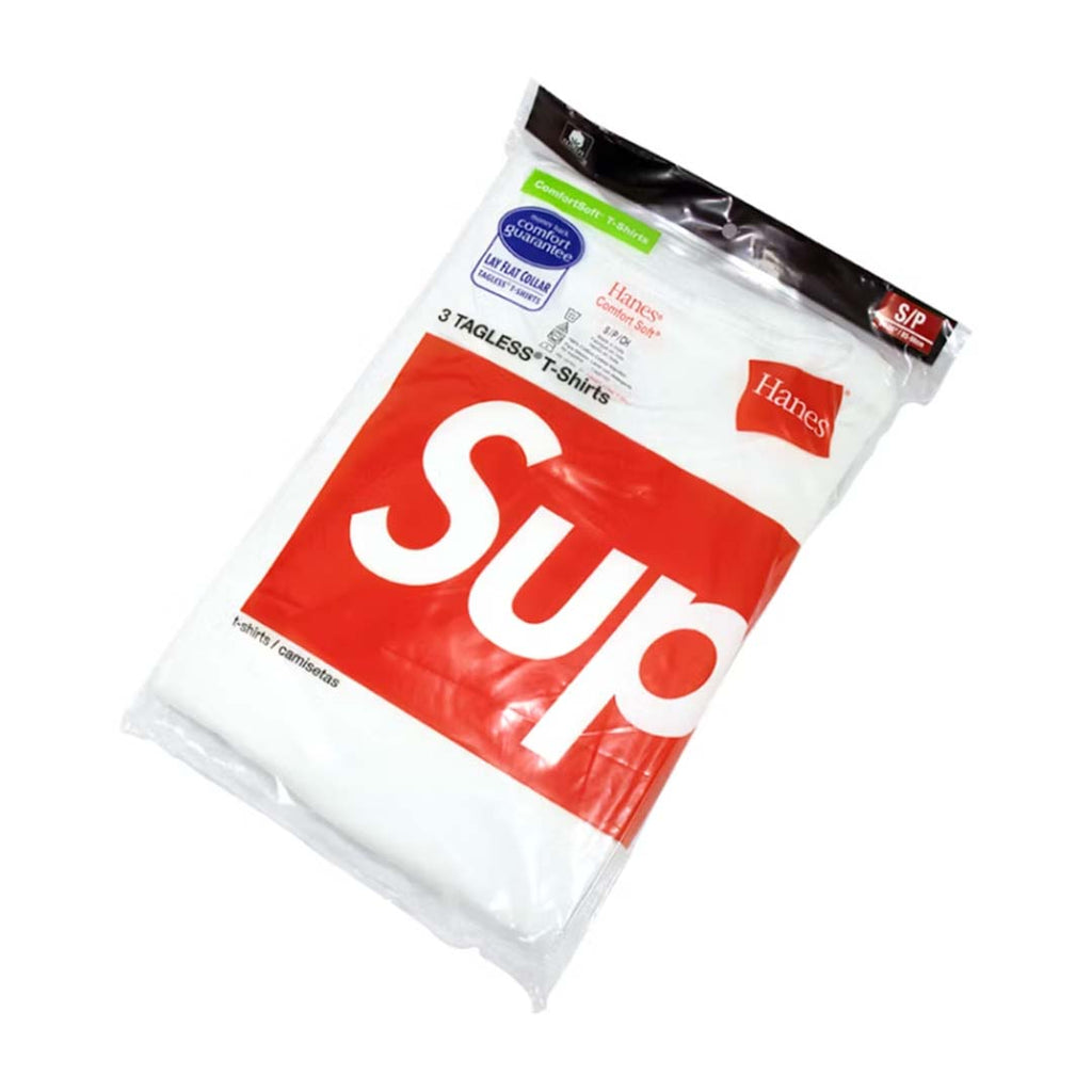 Supreme Hanes White Tagless Tee by Supreme - NWAHYPE No.1 for streetwear T-Shirts in USA