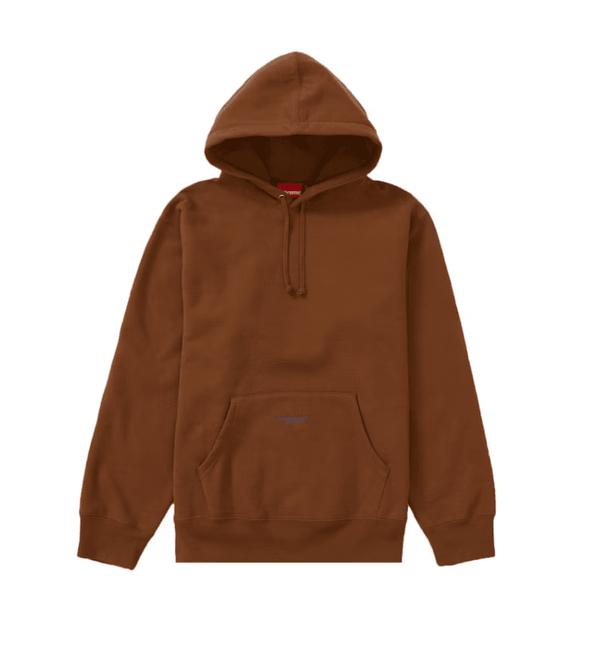 Supreme Micro Logo Hooded Sweatshirt (SS22) Brown by Supreme - NWAHype 1 for streetwear Hoodies in USA