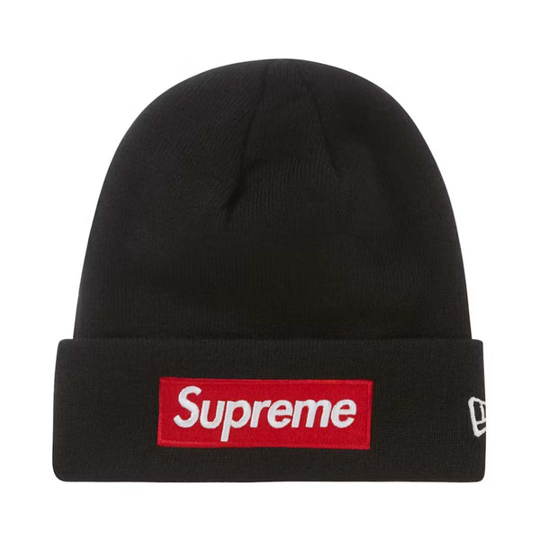 Supreme New Era Box Logo Beanie Black Red by Supreme - NWAHYPE No.1 for streetwear Beanies in USA