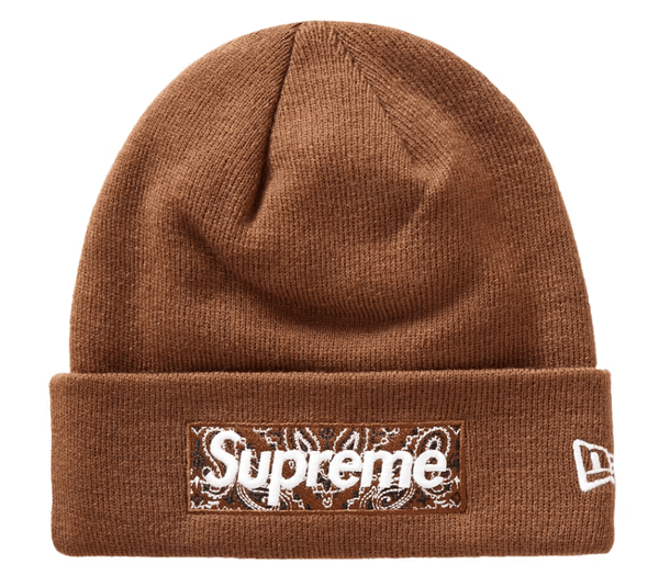 Supreme New Era Box Logo Beanie (FW19) Dark Brown by Supreme - NWAHype No.1 for streetwear Beanies in USA