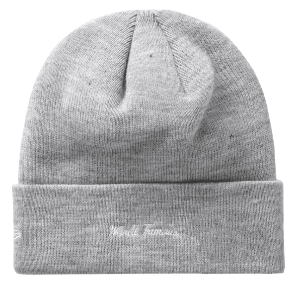 Supreme New Era Box Logo Beanie (FW19) Heather Grey by Supreme - NWAHype No.1 for streetwear Beanies in USA