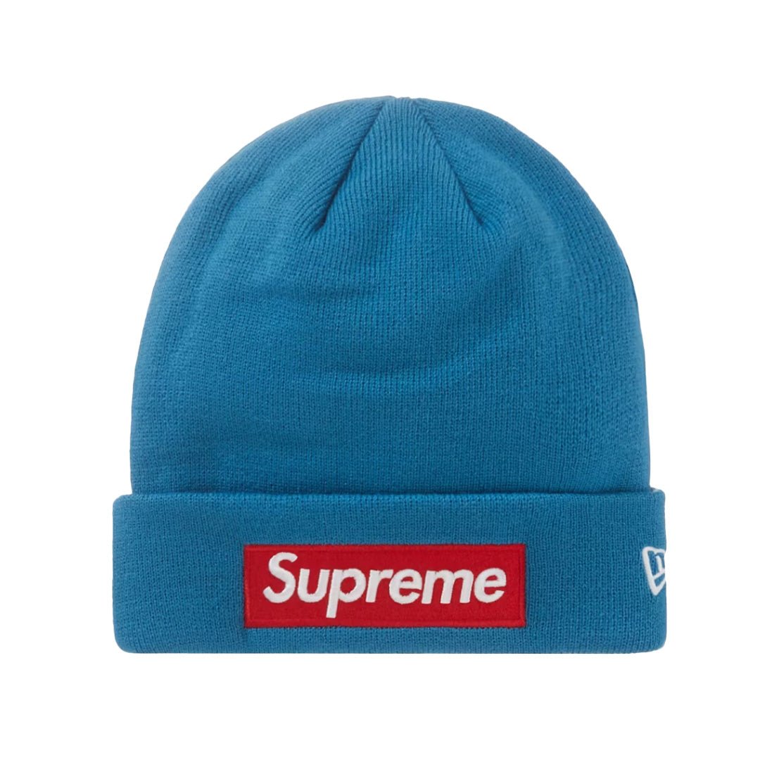 Supreme New Era Box Logo Beanie (FW22) Blue by Supreme - NWAHype 1 for streetwear Beanies in USA