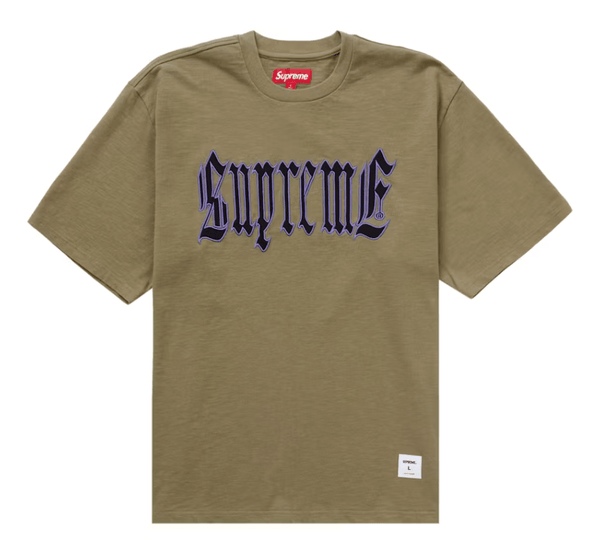 Supreme Old English S/S Top (SS24) Olive by Supreme - NWAHYPE No.1 for streetwear T-Shirts in USA