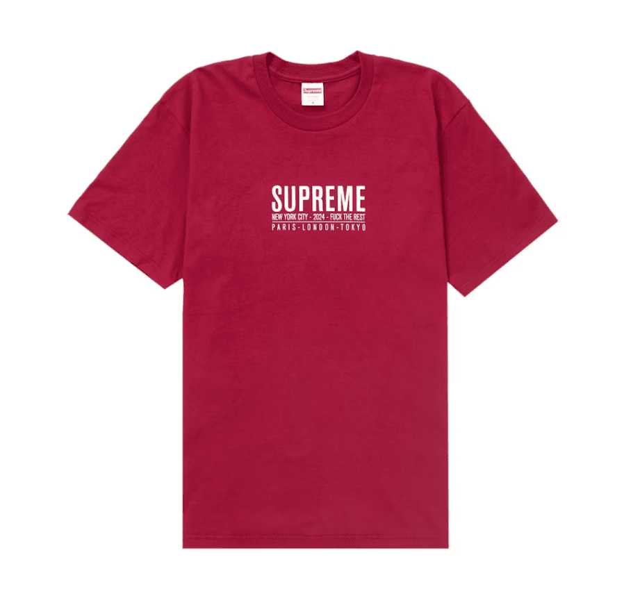 Supreme Paris Tee Cardinal by Supreme - NWAHype 1 for streetwear T-Shirts in USA
