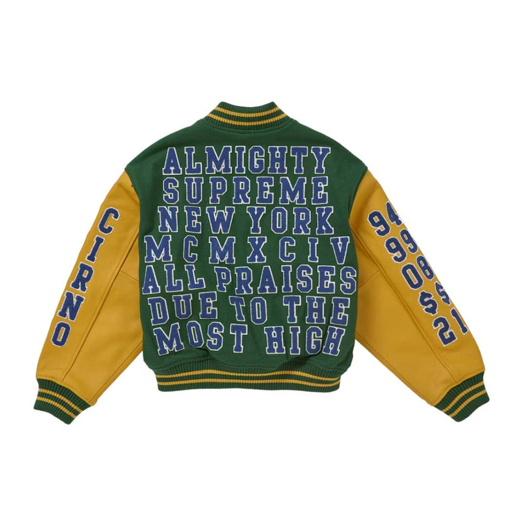 Supreme Praises Varsity Jacket Green by Supreme - NWAHYPE No.1 for streetwear Hoodies in USA