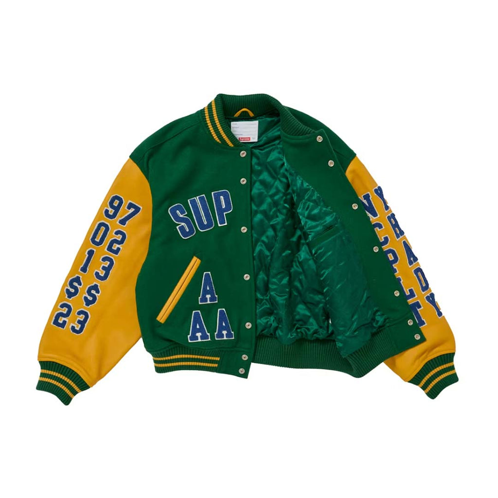 Supreme Praises Varsity Jacket Green by Supreme - NWAHYPE No.1 for streetwear Hoodies in USA