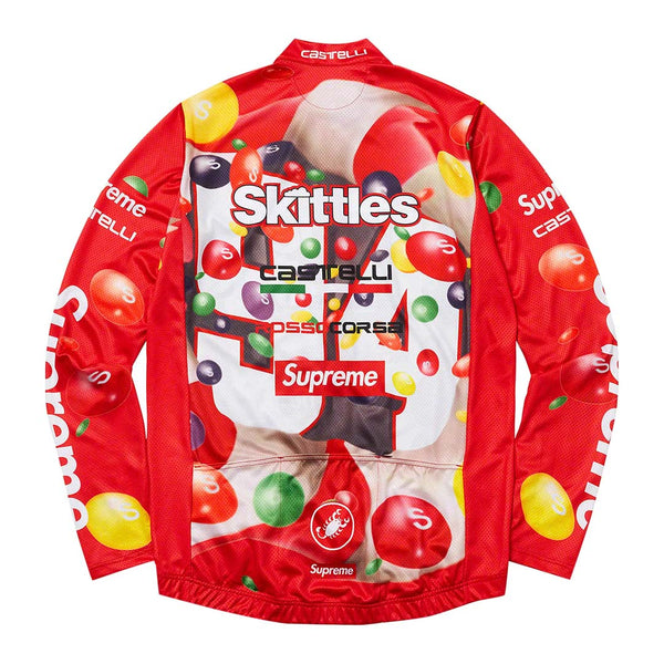 Supreme Skittles Castelli L/S Cycling Jersey Red by Supreme - NWAHYPE No.1 for streetwear T-Shirts in USA