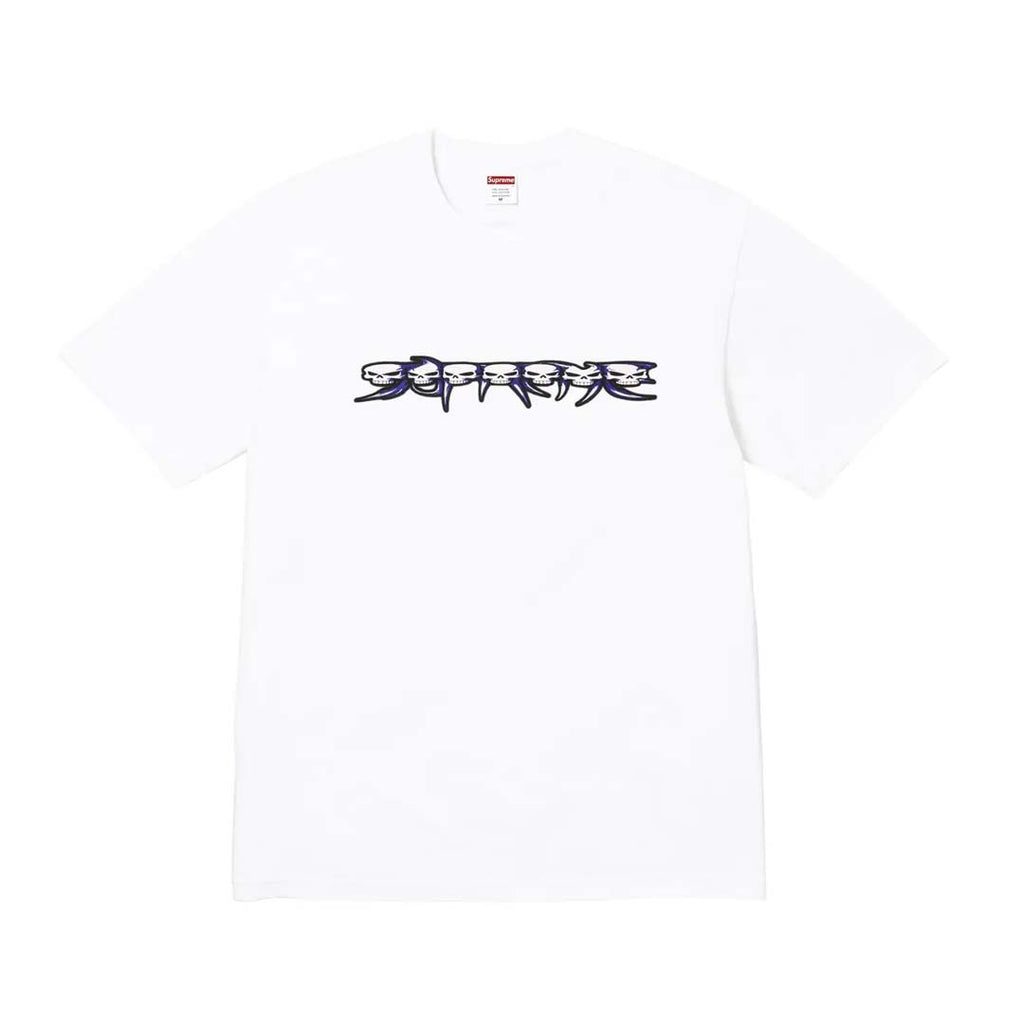 Supreme Skulls Spellout Tee White by Supreme - NWAHYPE No.1 for streetwear T-Shirts in USA