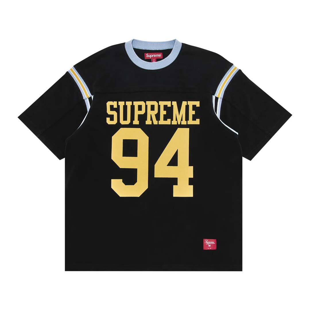 Supreme Split S/S Football Top Black Yellow Blue by Supreme - NWAHYPE No.1 for streetwear T-Shirts in USA