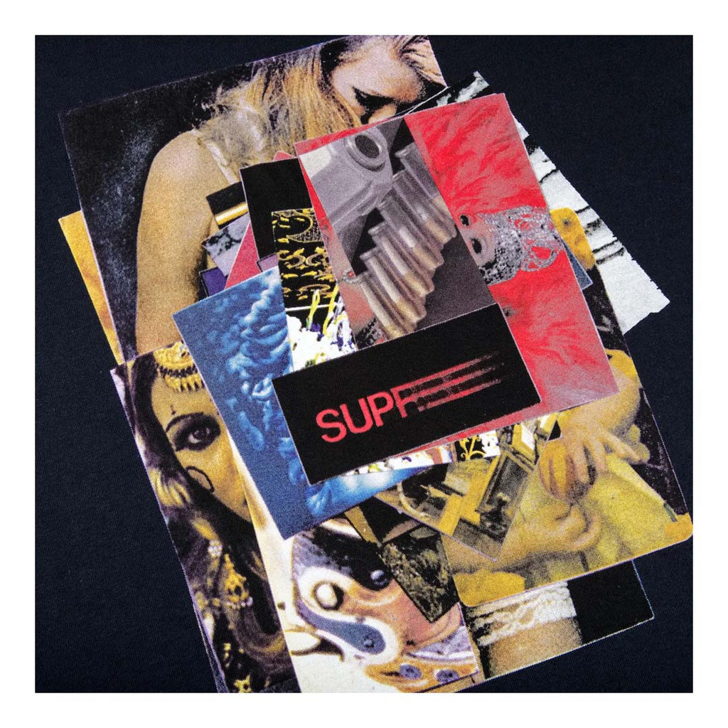 Supreme Stack Tee Navy by Supreme - NWAHYPE No.1 for streetwear T-Shirts in USA