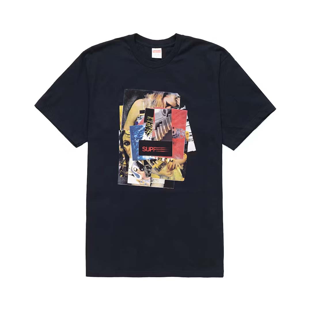 Supreme Stack Tee Navy by Supreme - NWAHYPE No.1 for streetwear T-Shirts in USA