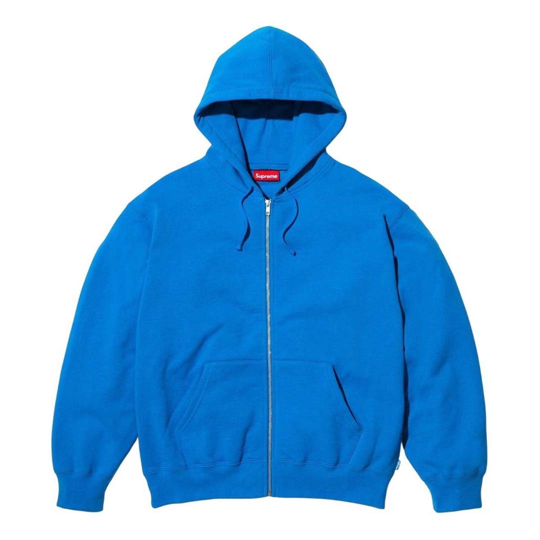 Supreme Thrasher Zip Up Hoodie Blue – NWAHYPE