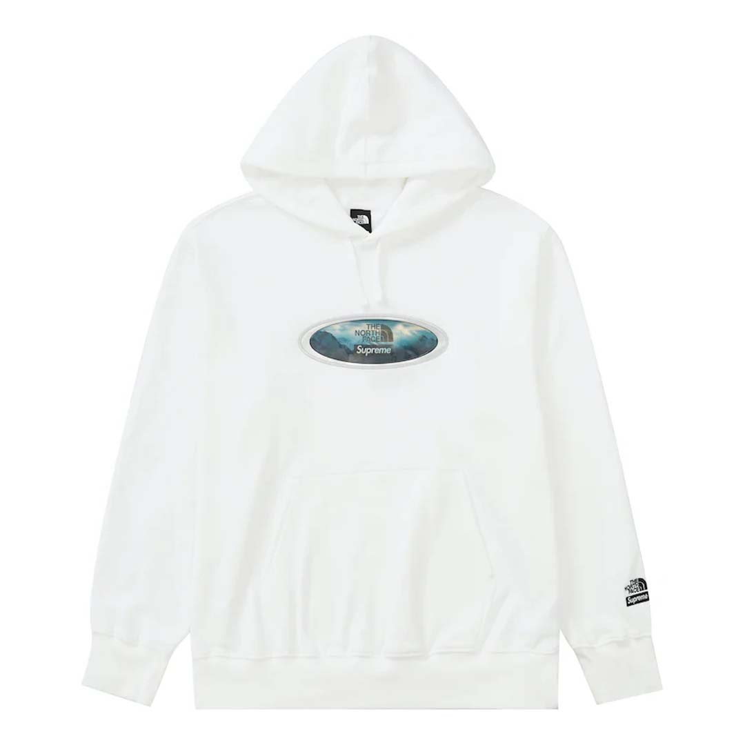 Supreme TNF Mountains Sweatshirt 'White' by Supreme - NWAHype 1 for streetwear Hoodies in USA