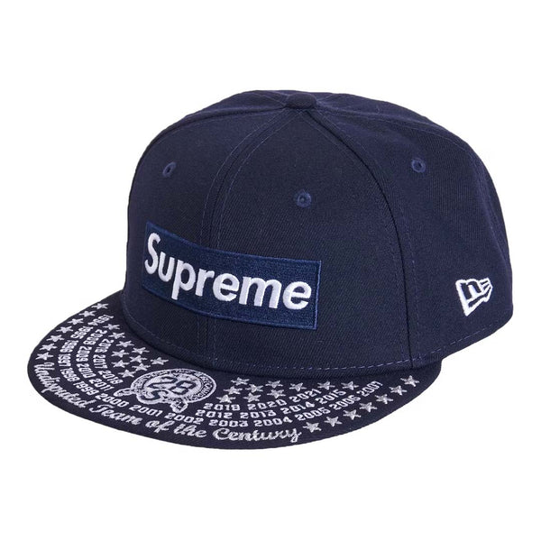 Supreme Undisputed Box Logo New Era Fitted Hat Navy by Supreme - NWAHype No.1 for streetwear Hats in USA